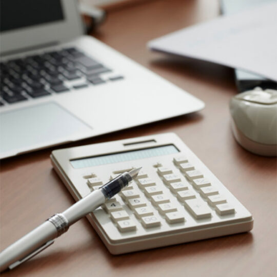 Photo of a calculator.