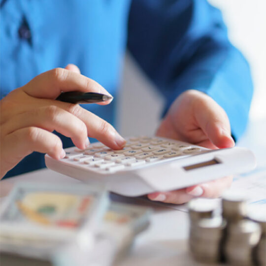 A photo of a calculator.