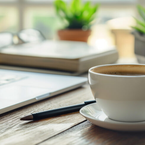 A photo of a cup of coffee.