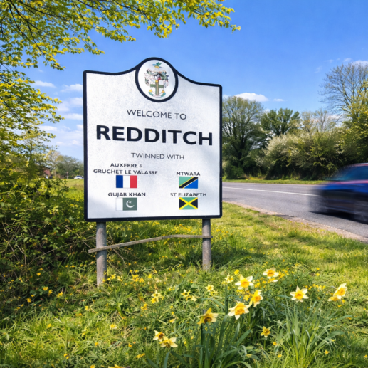 redditch road sign
